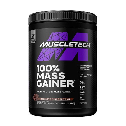 MuscleTech 100% Mass Gainer - Tömegnövelő (2.3 kg, Csokoládé Fudge Brownie)