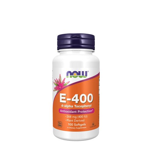 Now Foods E-vitamin 400 NE lágykapszula Természetes D-alfa Tokoferollal (100 Lágykapszula)
