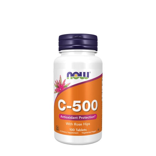 Now Foods C-vitamin 500mg tabletta Csipkebogyóval (100 Tabletta)