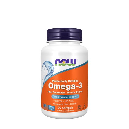 Now Foods Omega-3 Halolaj lágykapszula (Enteric Coated) (90 Lágykapszula)