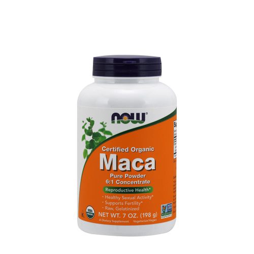 Now Foods Tiszta Maca por (Organikus) - Maca Pure Powder, Organic (198 g)