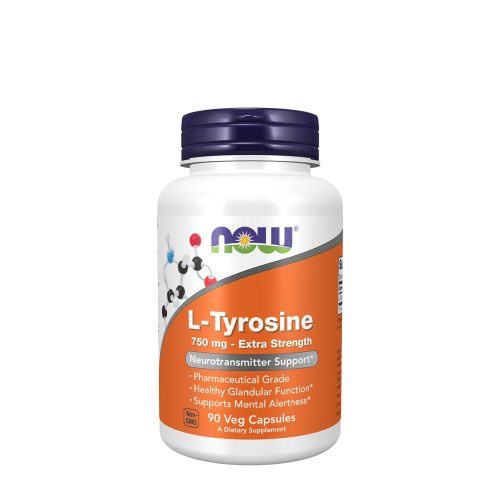 Now Foods L-Tyrosine 750 mg, Extra Strength (90 Veg Kapszula)