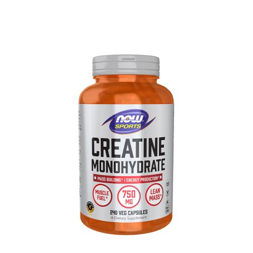 Now Foods Creatine Monohydrate 750 mg - Kreatin-monohidrát (240 Veg Kapszula)