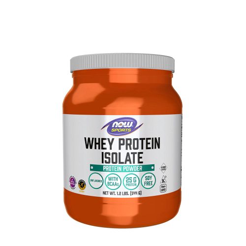 Now Foods Whey Protein Isolate -Tejsavófehérje izolátum (544 g, Ízesítetlen)