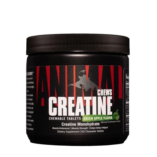 Universal Nutrition Animal Creatine Chews (120 Rágótabletta, Zöld Alma)