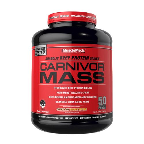 MuscleMeds Carnivor™ Mass - Marhafehérje Alapú Tömegnövelő (14 Adag, Csokoládés Mogyoróvaj)