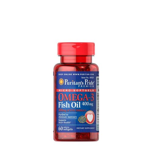 Puritan's Pride Omega-3 Halolaj 400mg mini (60 Lágykapszula)