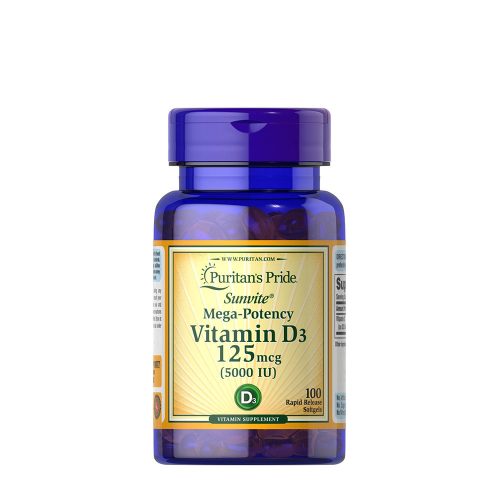 Puritan's Pride D3-vitamin 5000 NE (100 Lágykapszula)