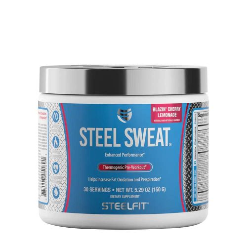 Steelfit Steel Sweat - Zsírégető Italpor Kardió Edzéshez  (150 g, Blazin' Cherry Lemonade)