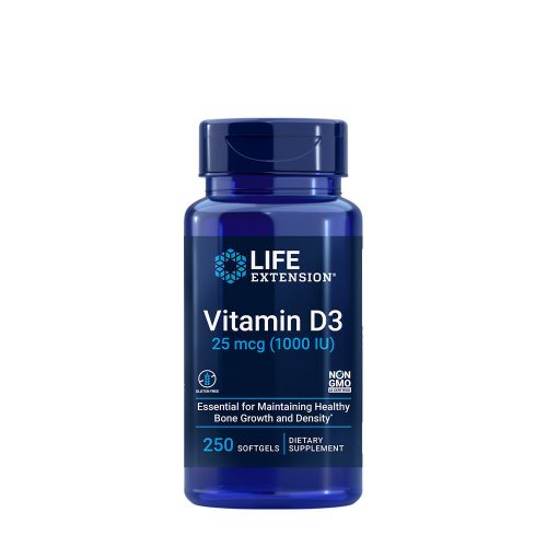 Life Extension D-vitamin 25 mcg (1000 NE) (250 Lágykapszula)