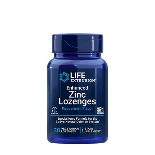 Life Extension Cink-Acetát szopogató tabletta - Enhanced Zinc (30 Szopogató Tabletta)