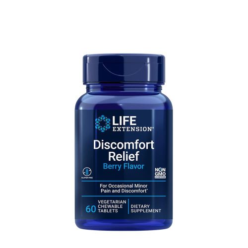 Life Extension Discomfort Relief (Gyümölcs ízű) (60 Rágótabletta)