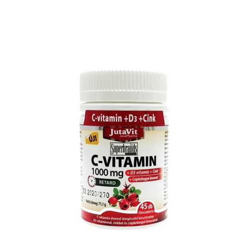 JutaVit C-vitamin 1000 mg + D3 + Cink (45 Tabletta)