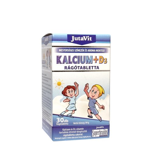 JutaVit Kalcium + D3 rágótabletta Gyerekeknek  (30 Rágótabletta)