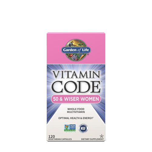 Garden of Life Vitamin kapszula Nőknek 50 Felett - Vitamin Code 50 & Wiser Women (120 Veg Kapszula)