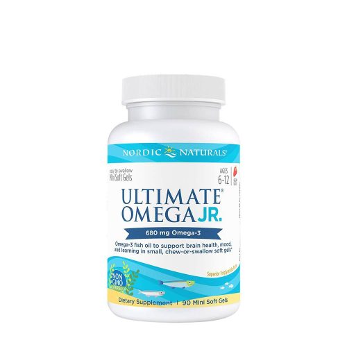 Nordic Naturals Omega Halolaj kapszula Gyerekeknek - Ultimate Omega Junior (90 Lágykapszula, Eper)