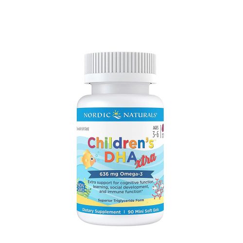 Nordic Naturals Children's DHA Xtra - Omega-3 DHA gyermekeknek (90 Lágykapszula, Berry Punch)