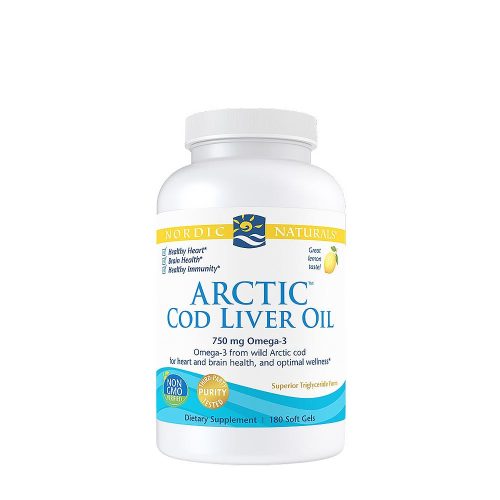 Nordic Naturals Sarkvidéki Tőkehalmáj Olaj 750 mg - Arctic Cod Liver Oil (180 Lágykapszula, Citrom)