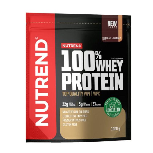 Nutrend 100% Whey Protein (1000 g, Mogyorós Csokoládé)