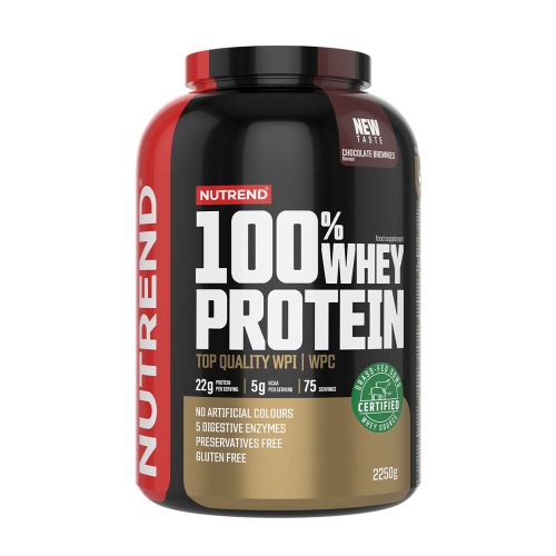 Nutrend 100% Whey Protein (2250 g, Csokoládés Brownie)