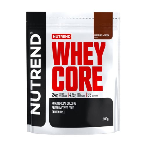 Nutrend Whey Core - Tejsavófehérje koncentrátum (900 g, Csokoládé és kakaó)