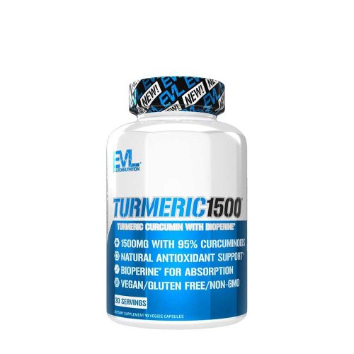 Evlution Nutrition Turmeric 1500 - Kurkuma Kivonat (90 Veggie Kapszula)