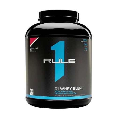 Rule1 Kevert Tejsavófehérje por - Whey Blend  (68 Adag, Eper és Krém)