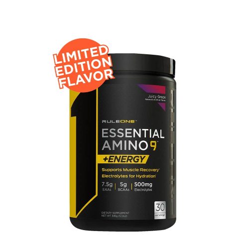 Rule1 Essential Amino 9 +Energy - Teljesítményfokozó Aminosav Komplex (30 Adag, Lédús szőlő)