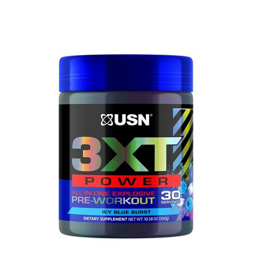 USN Edzés Előtti Pörgető Formula - 3XT Power Pre-Workout  (30 Adag, Icy Blue Burst)