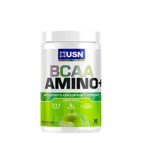 USN BCAA Amino+ por (30 Adag, Zöld Alma)