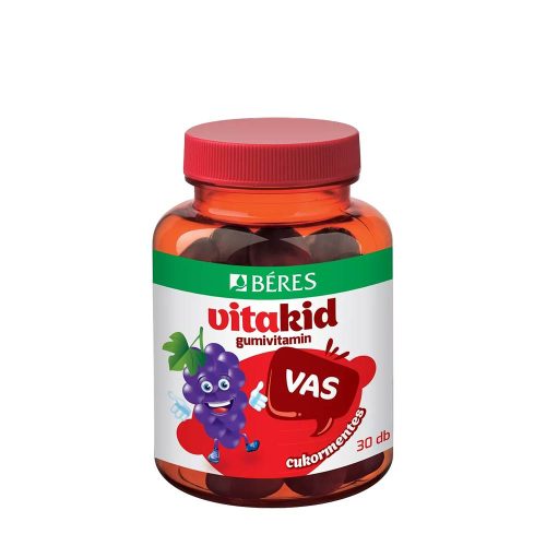 Béres Vitakid Vas gumivitamin (30 Gumicukor, Kékszőlő)