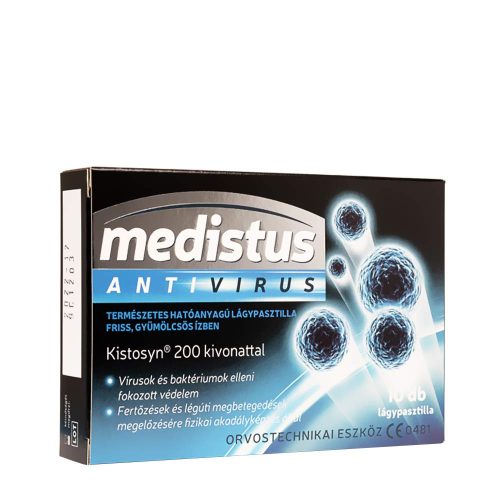 Medistus Antivirus lágypasztilla (10 Lágypasztilla, Friss Gyümölcsös)