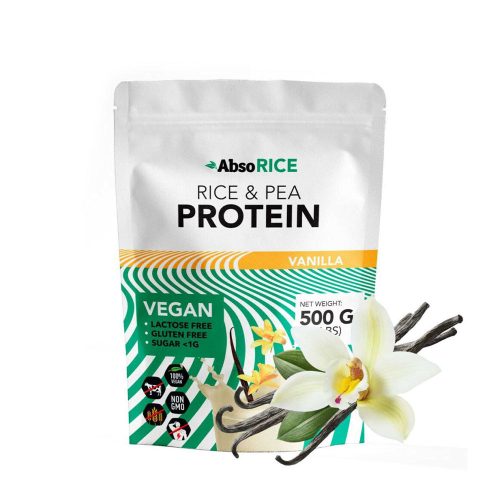 AbsoRICE Rice & Pea Protein - Vegán Fehérjepor (500 g, Vanília)