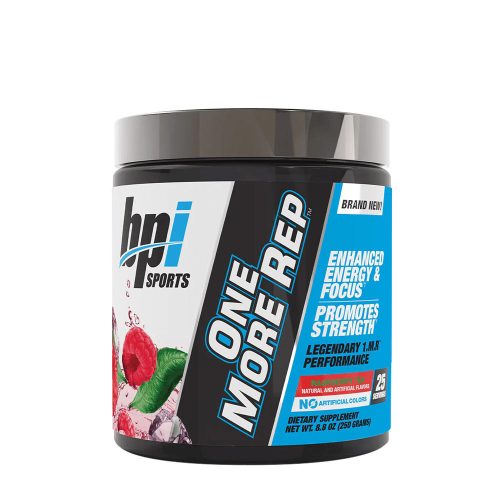 BPI Sports One More Rep - Edzés Előtti Energizáló (25 Adag, Málna tea)