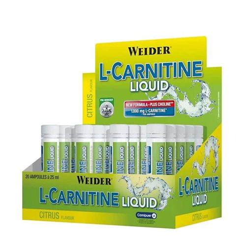 Weider L-Carnitine Liquid - Folyékony L-karnitin (20 x 25ml, Citrus)