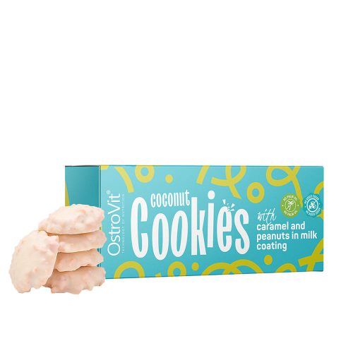 OstroVit Coconut Cookies - Mogyorós karamell ízű kókuszos süti (100 g)