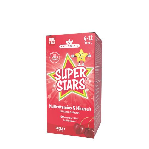 Natures Aid Super Stars Multivitamin (60 Rágótabletta, Cseresznye)