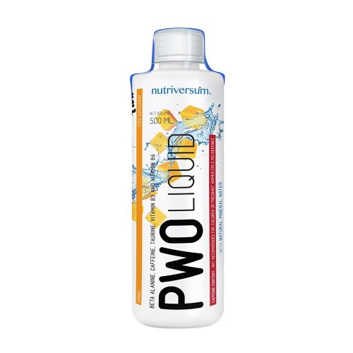 Nutriversum PWO Liquid - FLOW - Folyékony Edzés Előtti Energizáló (500 ml, Mangó)