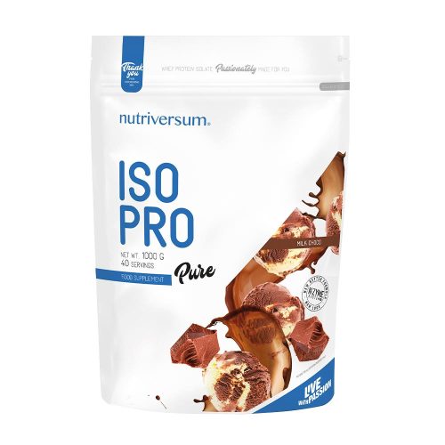 Nutriversum ISO PRO - Tejsavófehérje Izolátum - PURE  (1000 g, Csokis Tej)