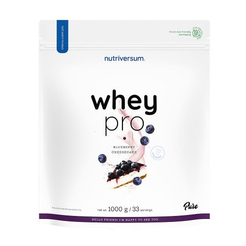 Nutriversum Whey PRO - Tejsavó Fehérje - PURE (1000 g, Áfonyás Sajttorta)