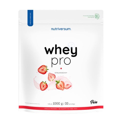 Nutriversum Whey PRO - Tejsavó Fehérje - PURE (1000 g, Eper)