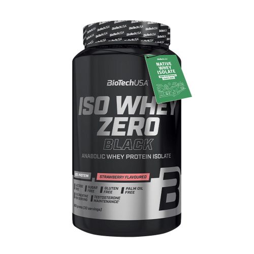 BioTechUSA Iso Whey Zero Black tejsavófehérje (908 g, Eper)