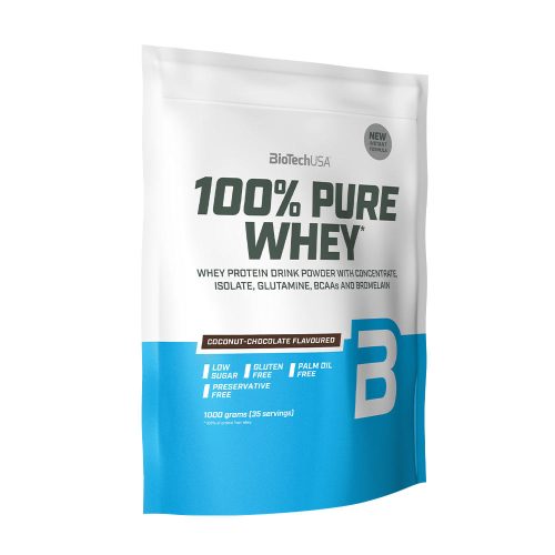 BioTechUSA 100% Pure Whey tejsavó fehérjepor (1000 g, Csokoládés Kókusz)