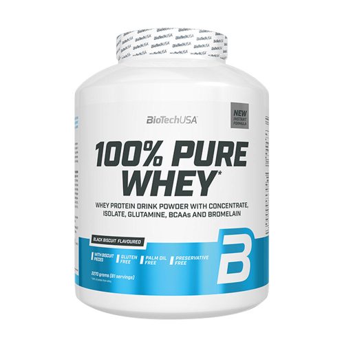 BioTechUSA 100% Pure Whey tejsavó fehérjepor (2270 g, Black Biscuit)