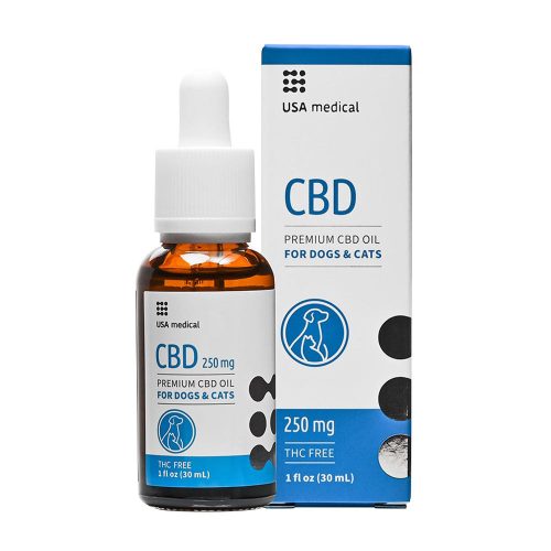 USA medical CBD Olaj Kutyáknak És Macskáknak 250 mg (30 ml, Ízesítetlen)