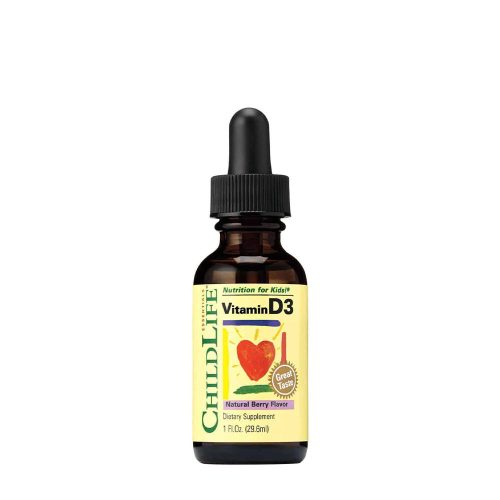 ChildLife Vitamin D3 Drops - D-vitamin csepp gyerekenek és csecsemőknek (30 ml, Bogyó)