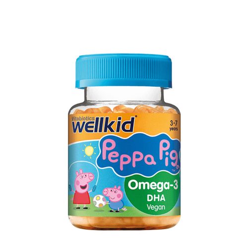 Vitabiotics Wellkid Peppa Pig Omega-3 DHA (30 Gumicukor, Narancs)