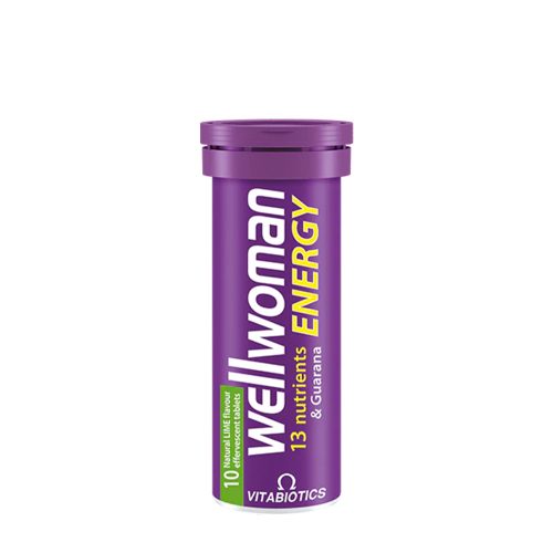 Vitabiotics Wellwoman Energy - Pezsgőtabletta nőknek (10 Pezsgőtabletta, Lime)