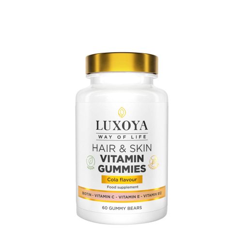 Luxoya Hair & Skin Vitamin Gummies (60 Gumicukor, Cola)