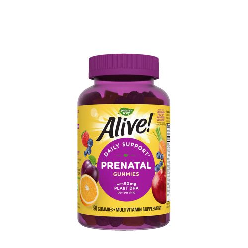 Nature's Way Alive!® Daily Support Prenatal Gummy Multivitamin  (90 Gumicukor, Narancsos Málnás Limonádé)